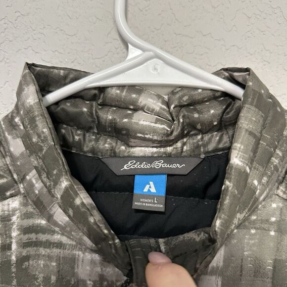 Eddie Bauer Women’s Ascent Storndown 800 Down Fill Camo Vest Size Large Puffer - Picture 5 of 11